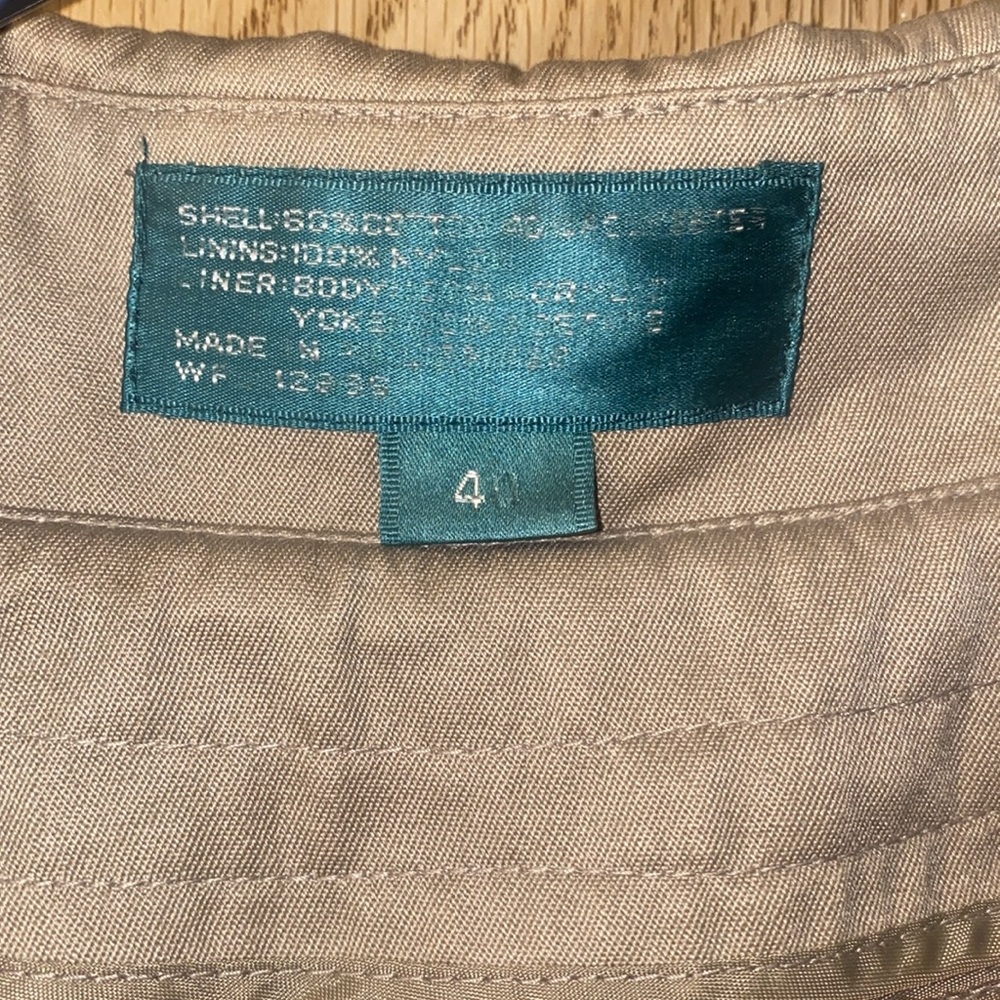 Vintage LINED Hill & Archer Trench Coat Removable Warm Liner Unisex Sz 40 - Picture 4 of 11